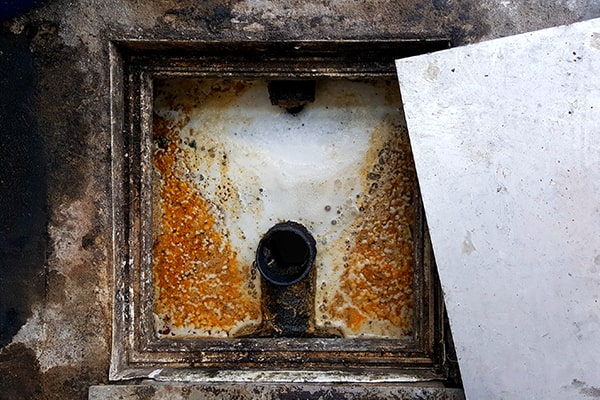 we use a professional high-pressure jetting system for grease trap cleaning